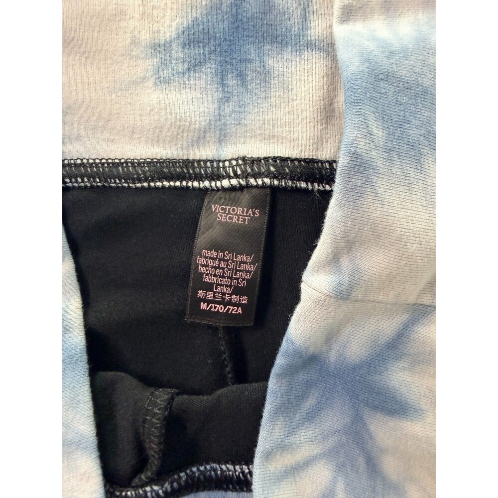 Victoria's Secret Women's M Black Tie Dye Foldover Flare Yoga Pants - Picture 3 of 10